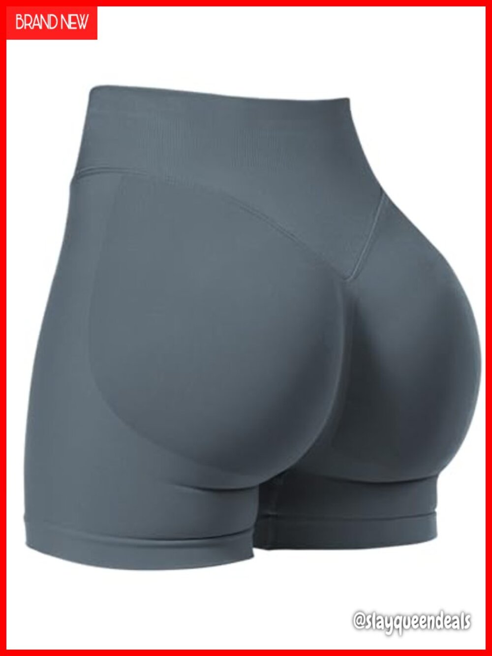 Workout Impact Shorts Seamless Scrunch Butt Tummy Control 4.5" Inseam Biker
